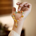 Kleurrijke natuurlijke vrede gesp steenarmband met smaragd en jade