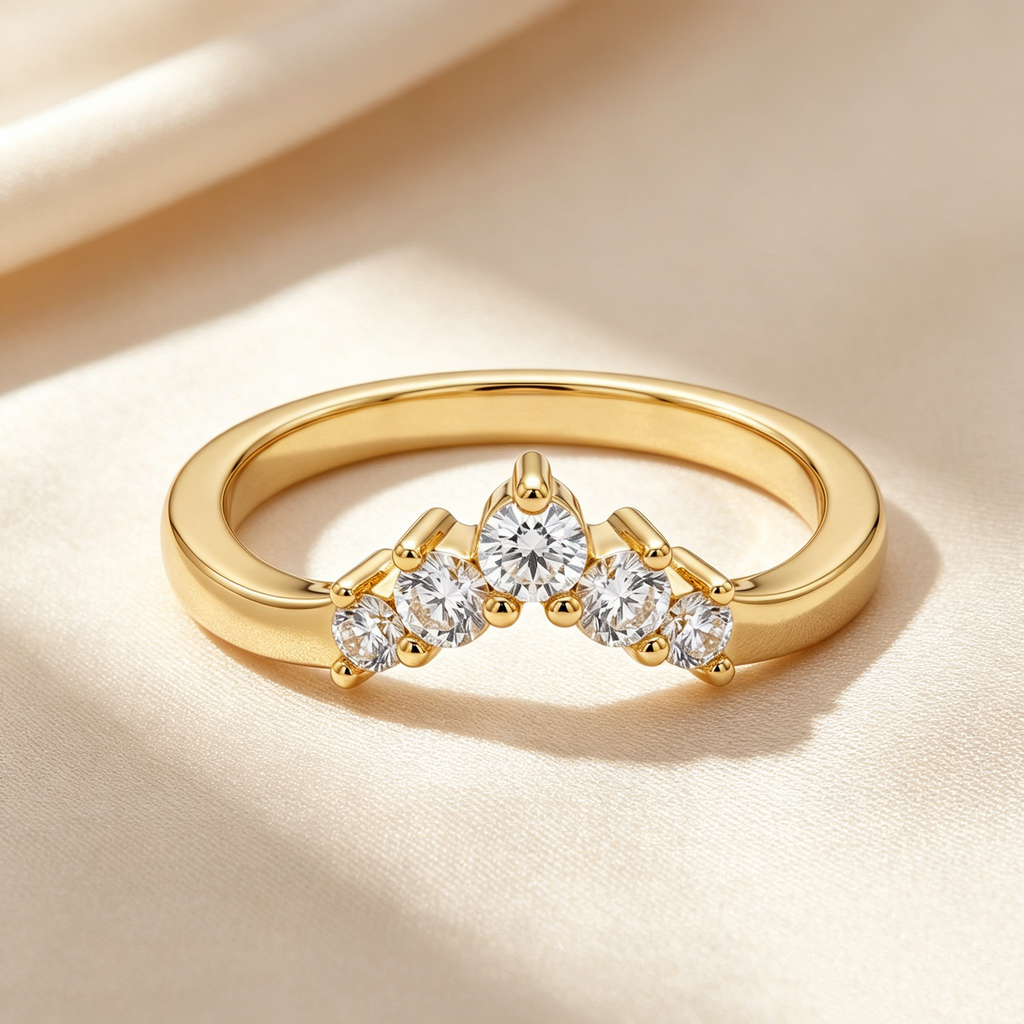 Hart ringset met halo