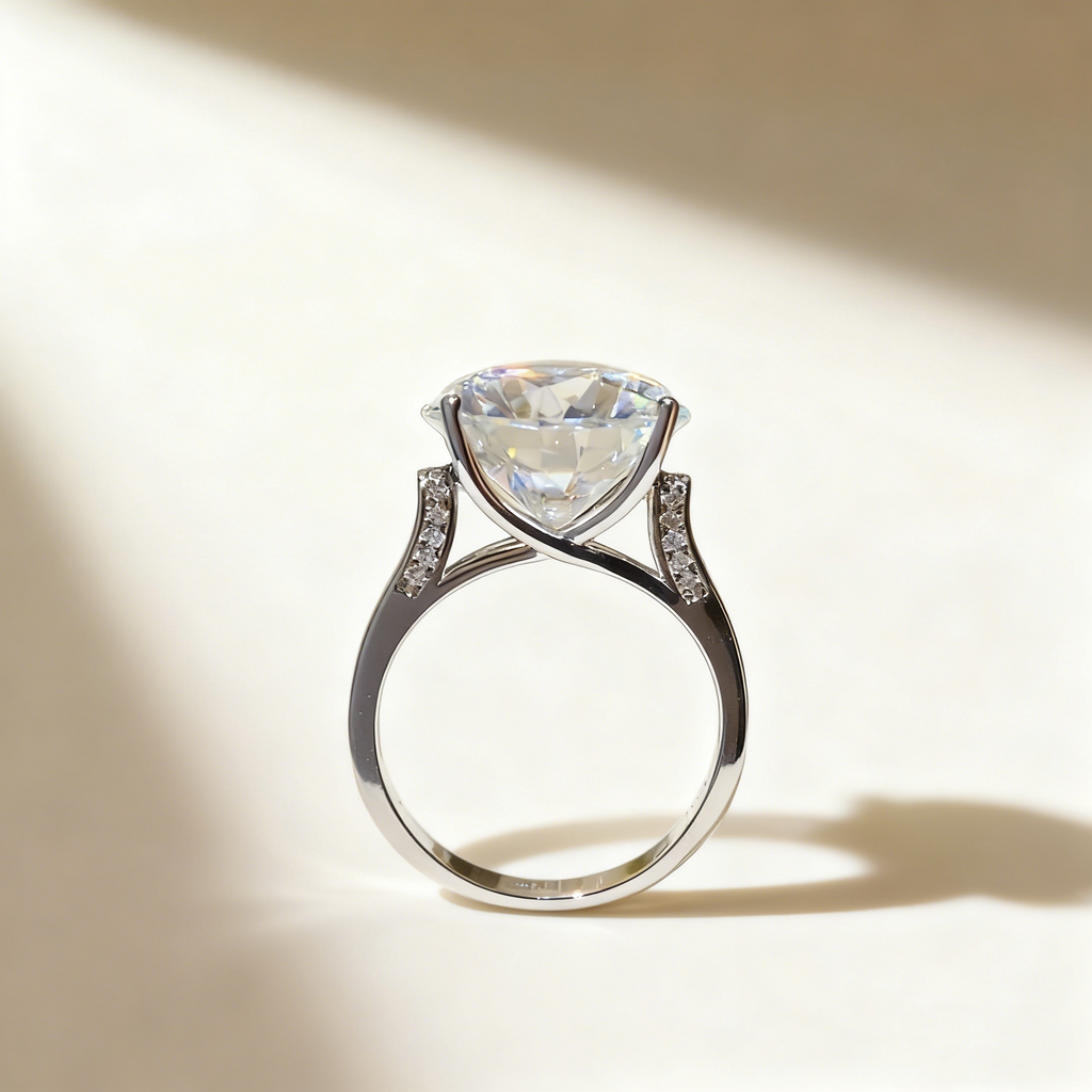 Witte eeuwige diamantring