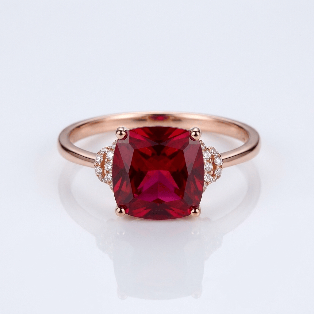 Roségouden edelsteenring