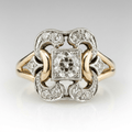 Retro sculpturale diamantring