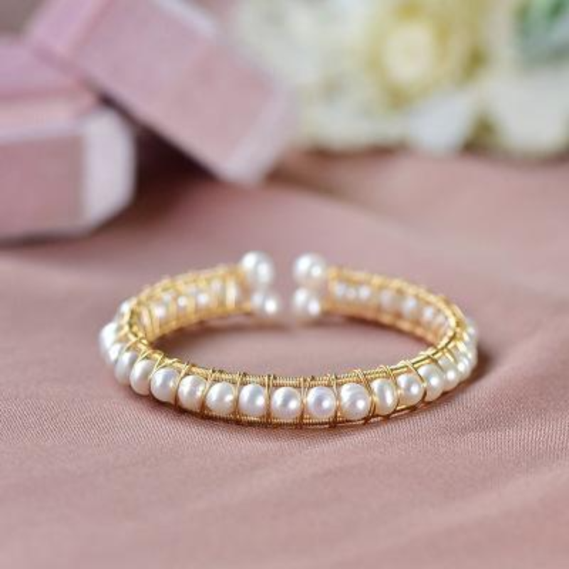 14K goudbedekte-armband met parel
