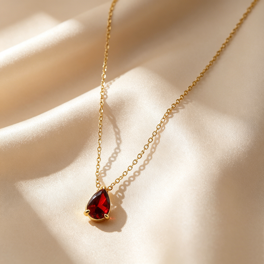 Druppelketting met geboortesteen