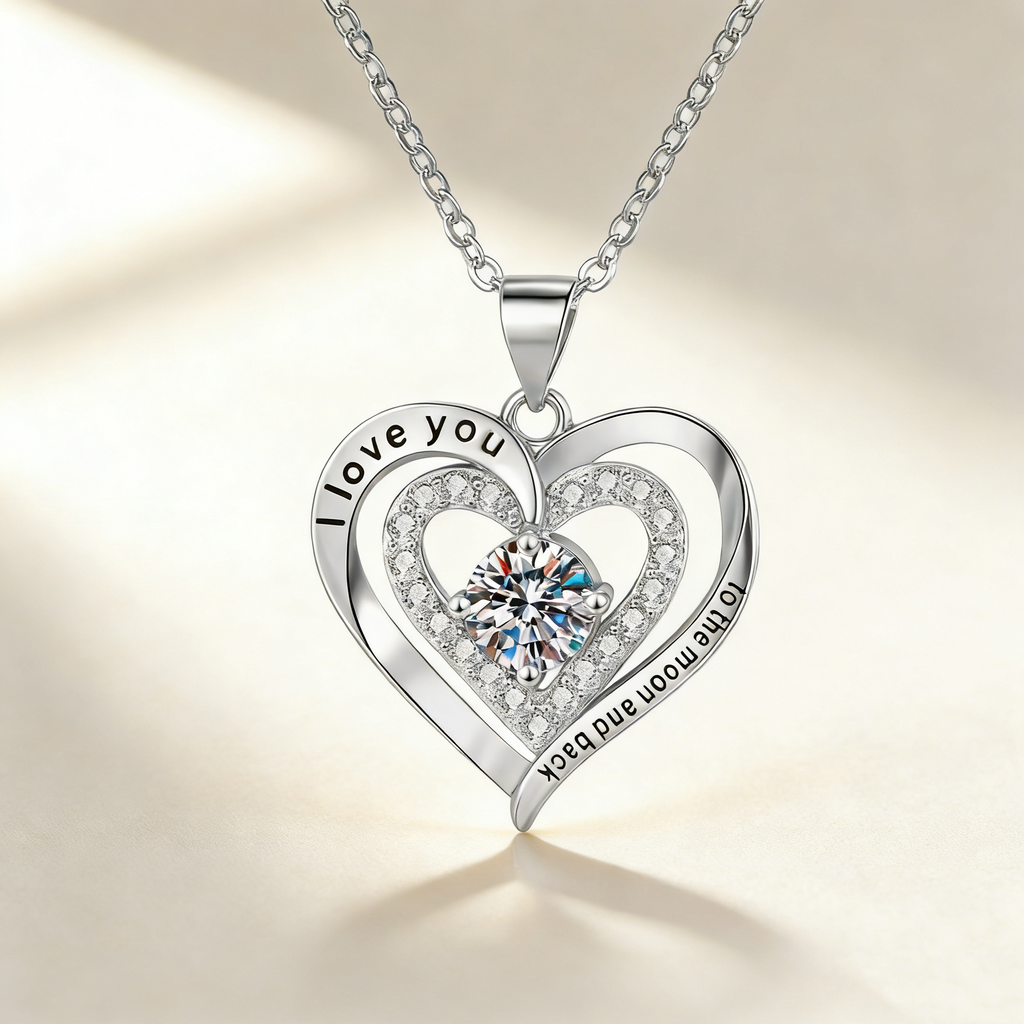 Gegraveerde hartketting