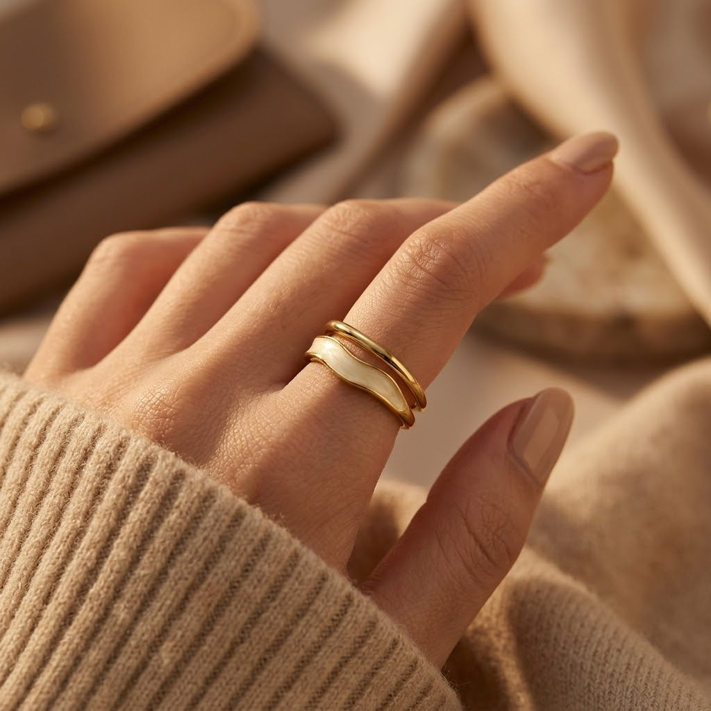 Sculpturale gouden ring