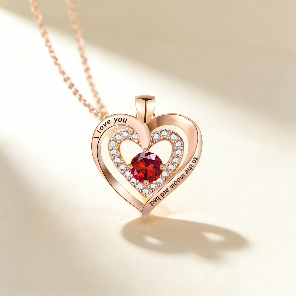 Gegraveerde hartketting