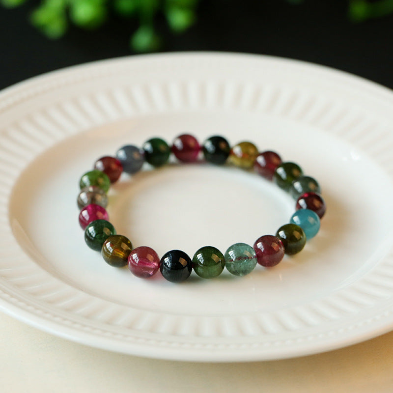 Natuurlijke enkellus snoep kleurarmband met agaat