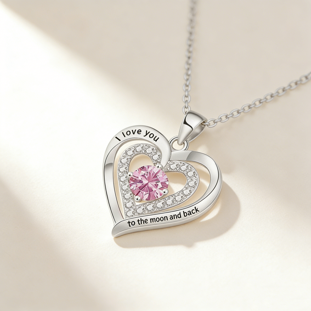 Gegraveerde hartketting