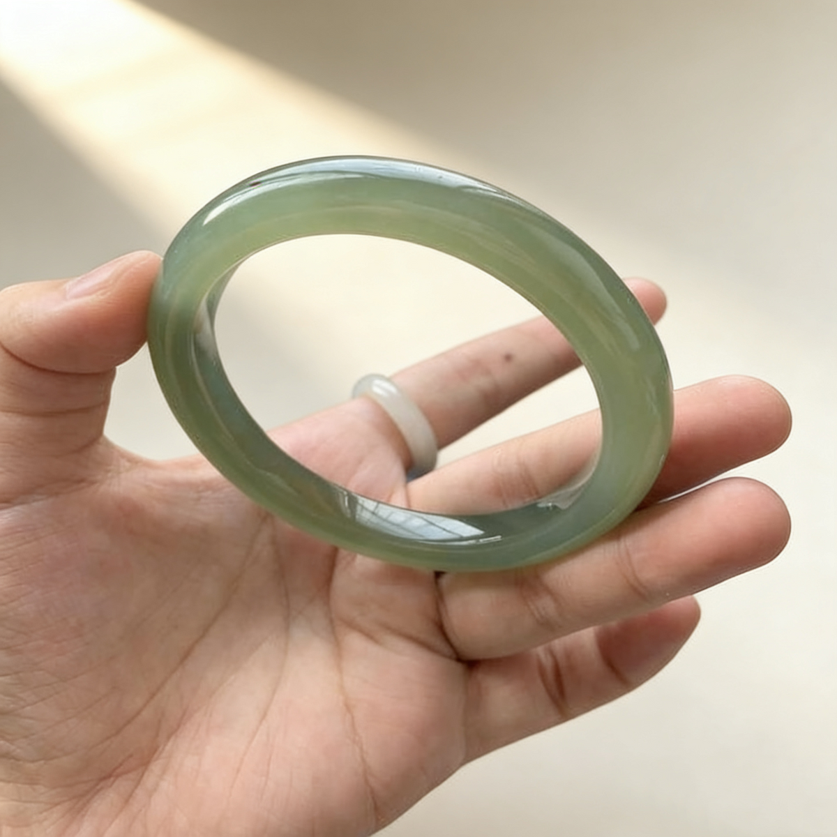 Meergroenarmband met jade