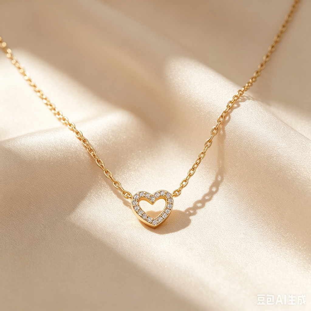 Open pavé hartketting