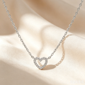 Open pavé hartketting