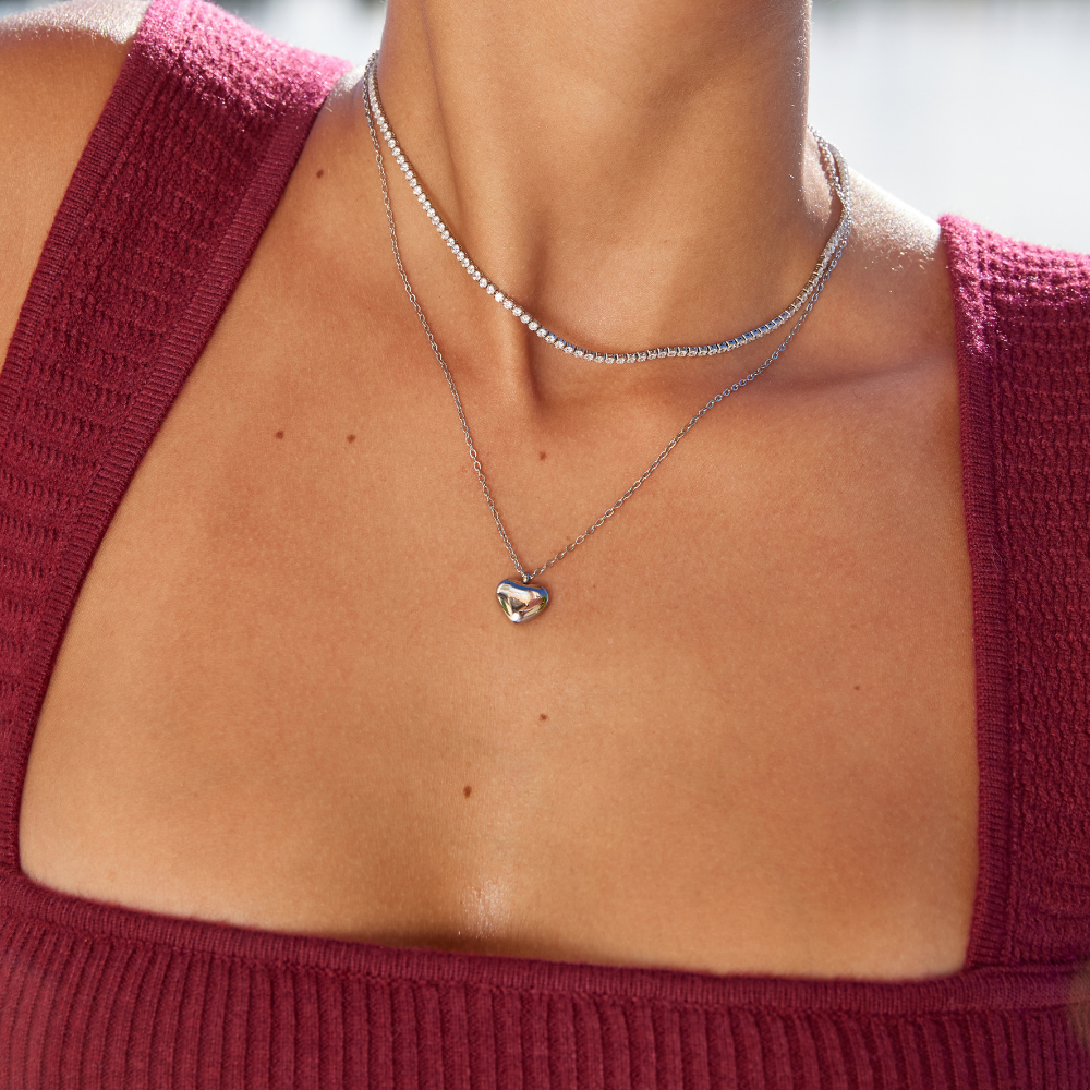 Cordelia zilveren kristalketting