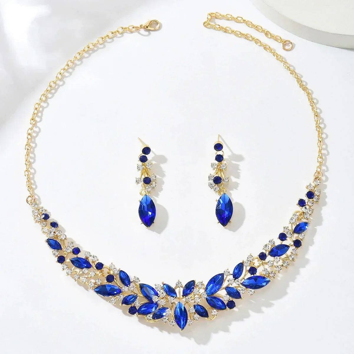 Vintage ketting oorbelset met kristal
