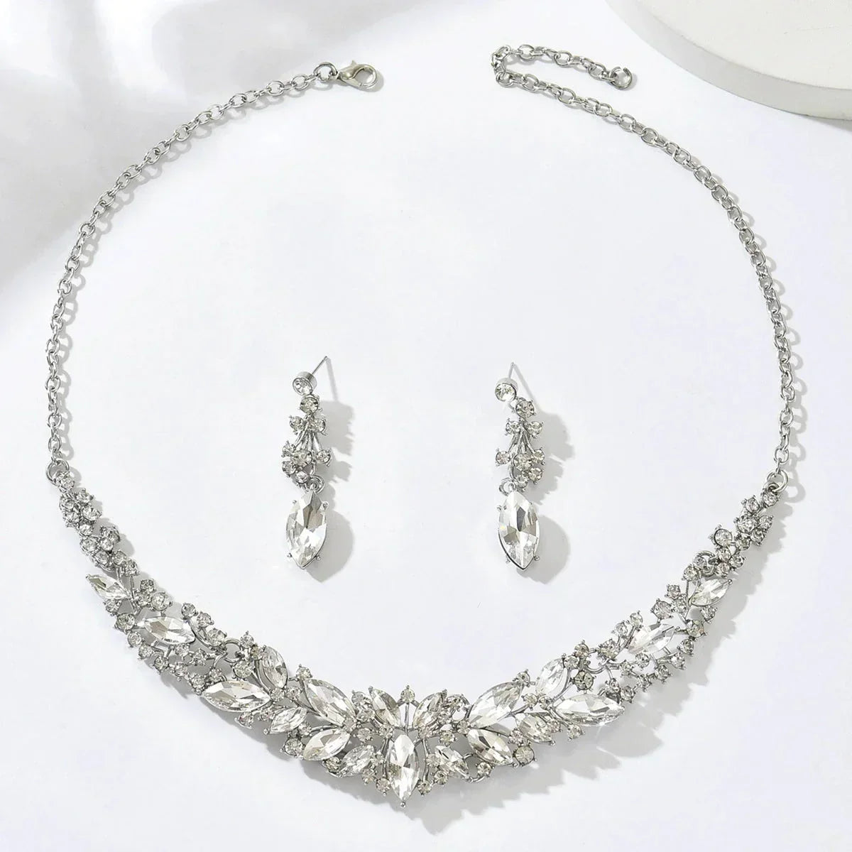 Vintage ketting oorbelset met kristal