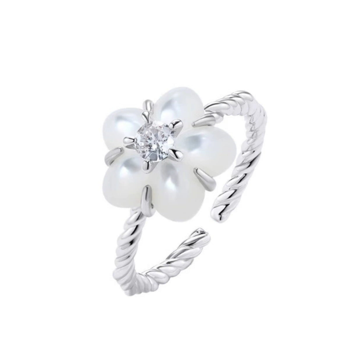 Witte natuurlijke ketting oorbellenring met schelp