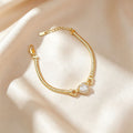 Slang ketting armbandaccenten met diamant en halo
