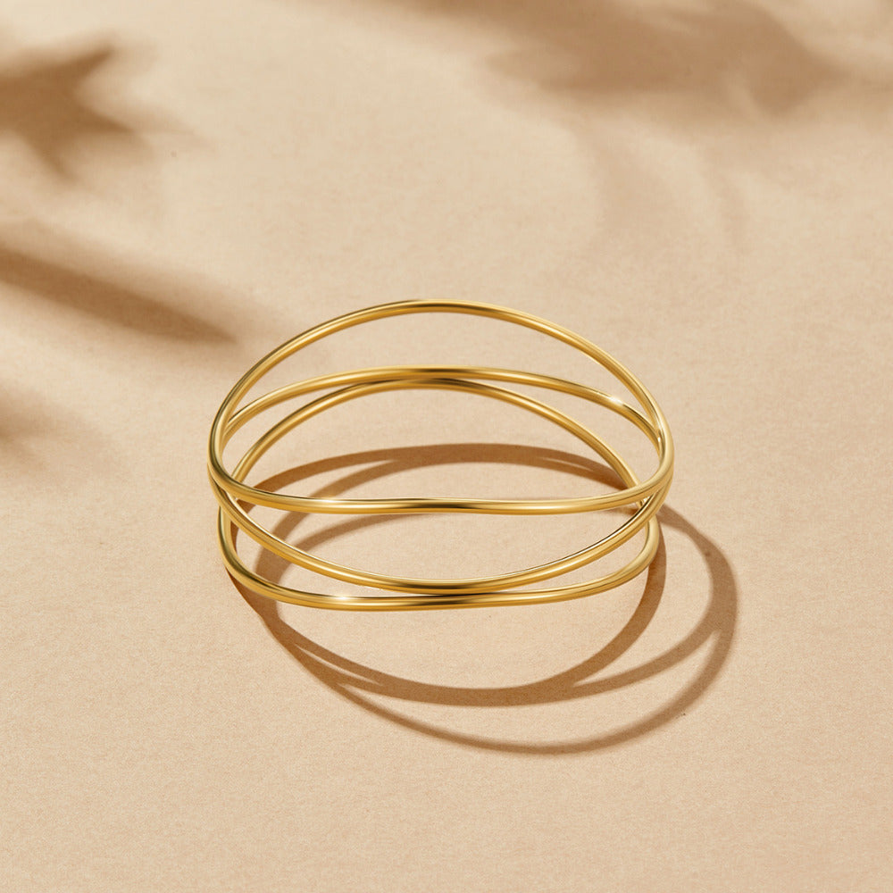 Sabrina gelaagde gouden armband