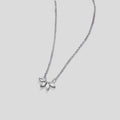 Tiffany zilveren bladhangerketting met kristal