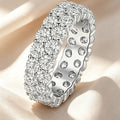 Dubbelrijige eternityring met moissanite