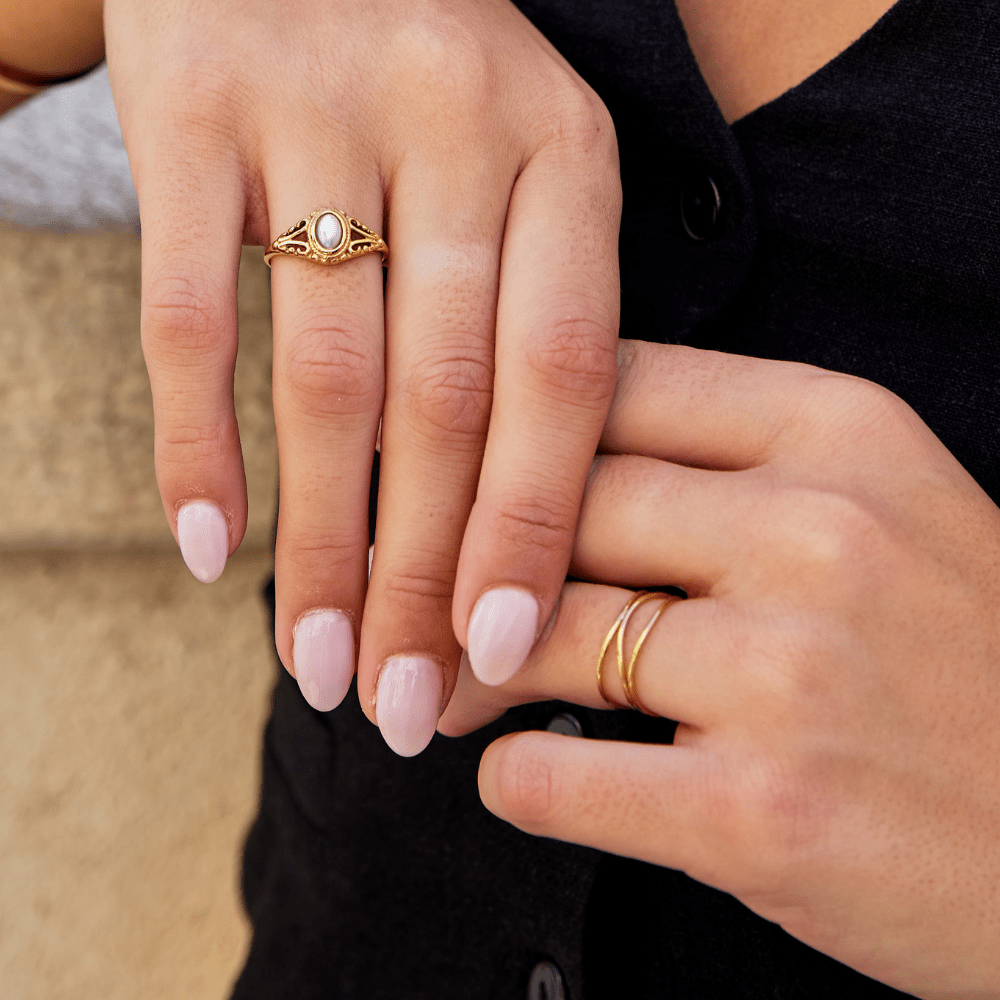 Gouden infinity lusring