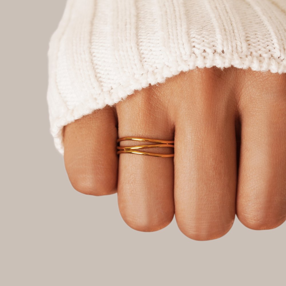 Gouden infinity lusring