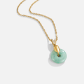 Gelukshangerketting met jade
