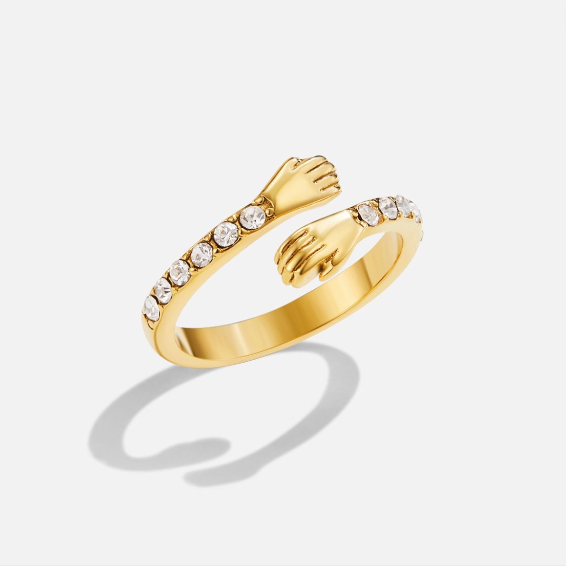 18K gouden omhelzing foreverring