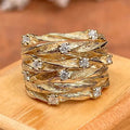Vintage statement gouden ring