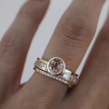 Elegante ingelegde gouden kristalring