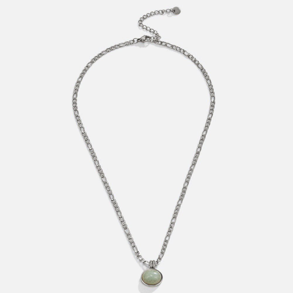Liza zilveren hangerketting met jade
