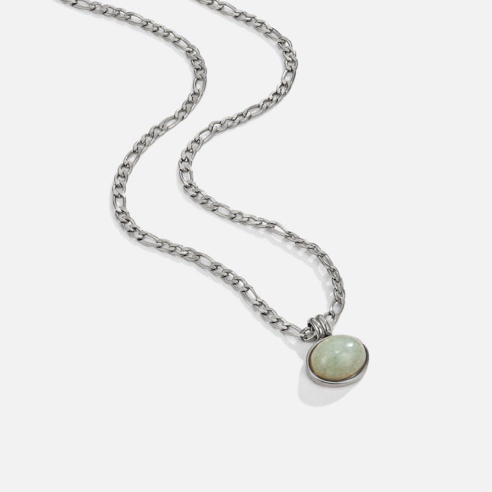 Liza zilveren hangerketting met jade