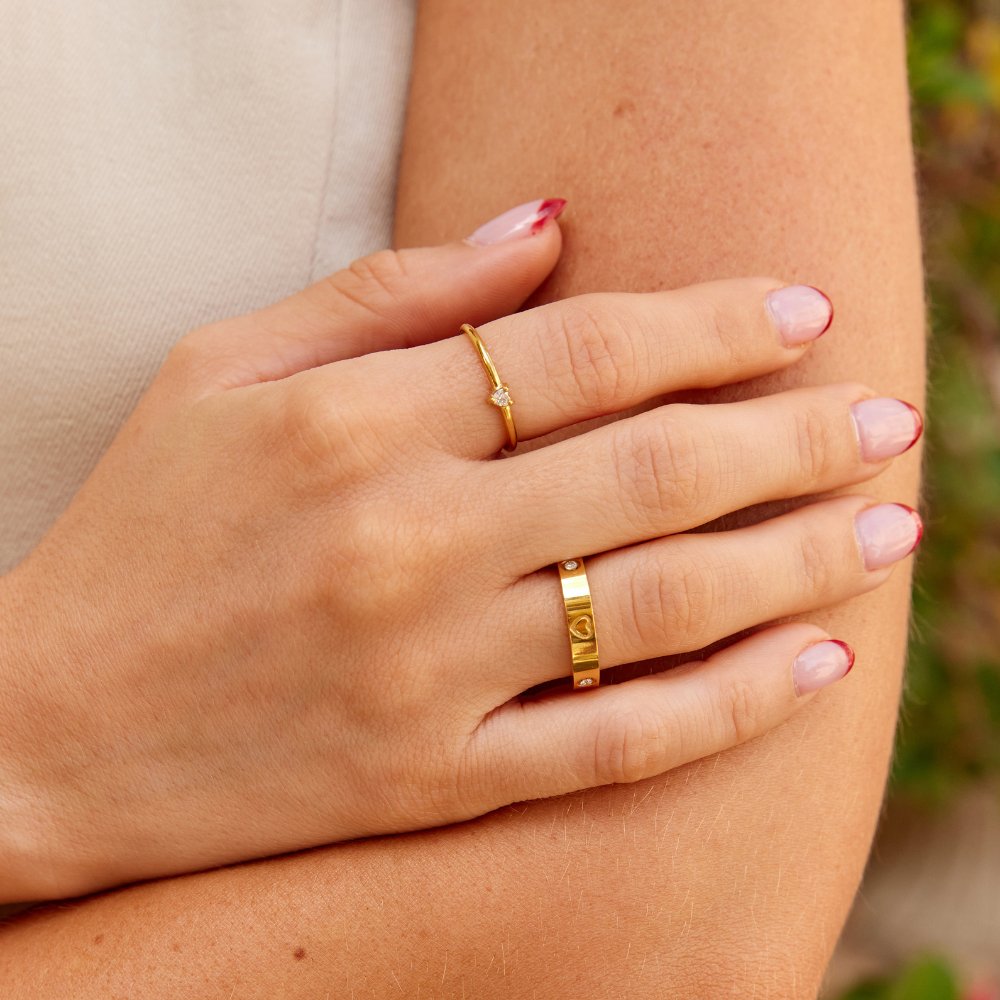 Mari gouden hartring