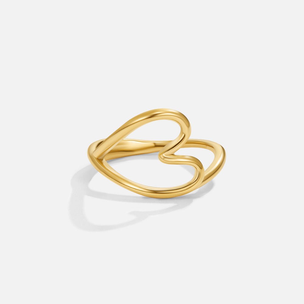 Gesmolten gouden hartring