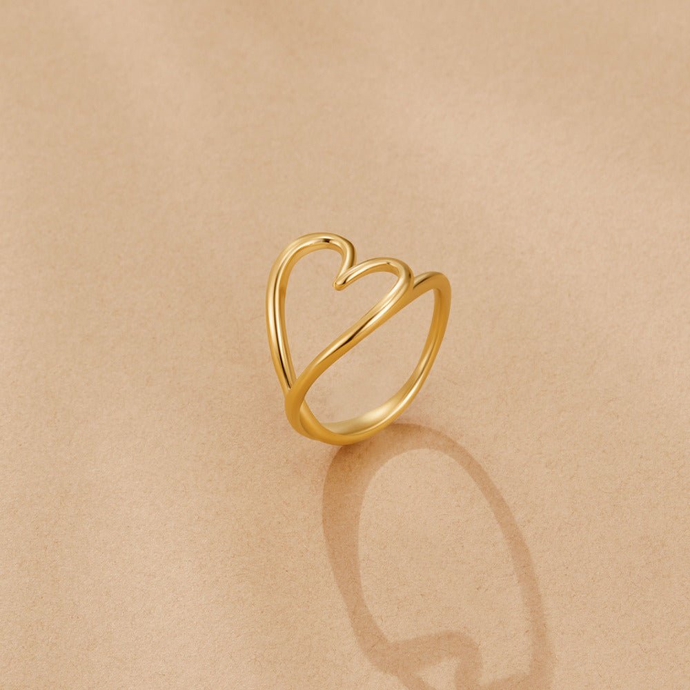 Gesmolten gouden hartring