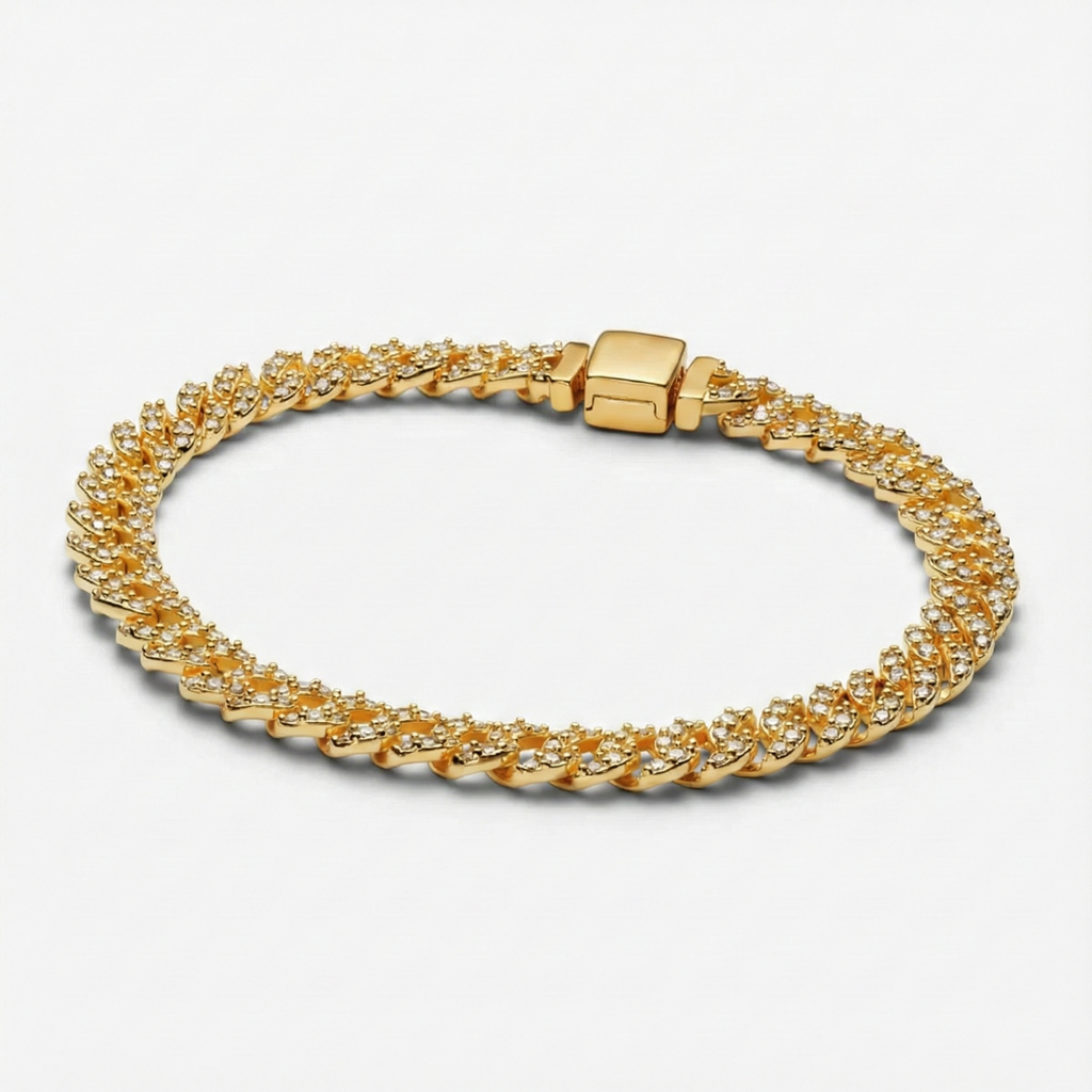 Cubanarmband met moissanite