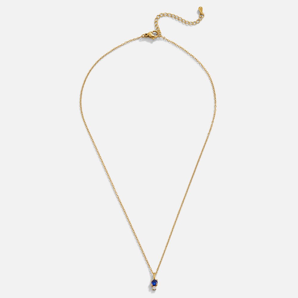 Druppelhangerketting met saffier