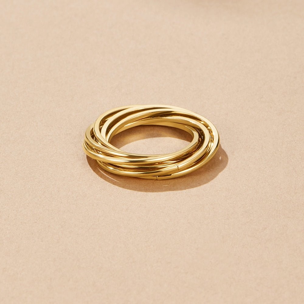 Mia gedraaide gouden ring