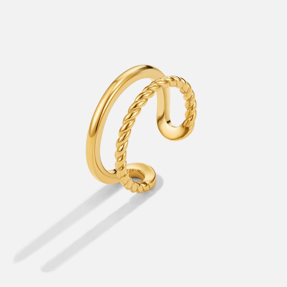 Tyra gedraaide gouden ring