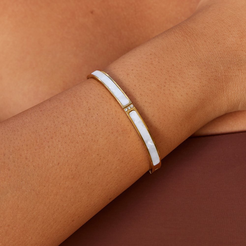 Witte gouden sahara-armband